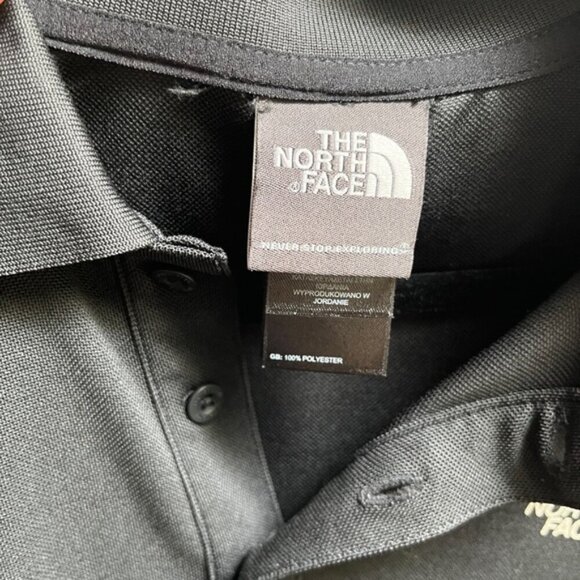 The North Face classic black polo shirt Sz M - Picture 5 of 7